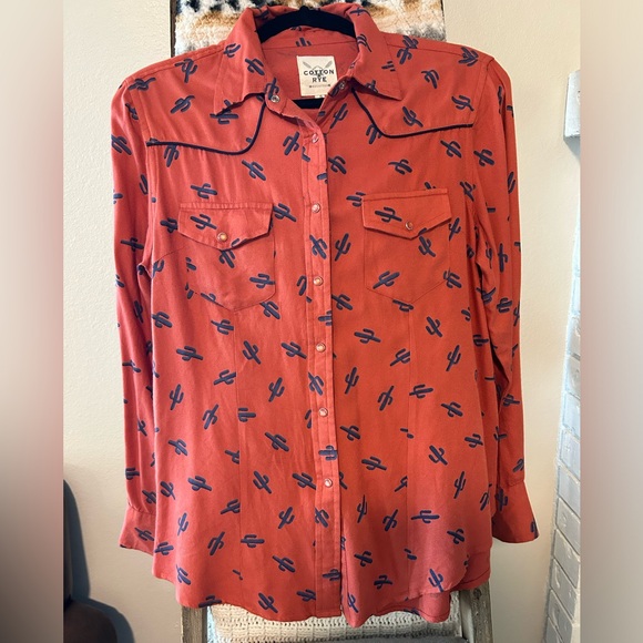 Women’s Cotton Rye cactus button up shirt - Picture 1 of 6